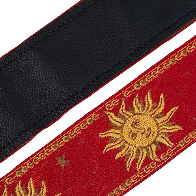 Levy’s MPJG ’60s Sun Polyester Guitar Strap – Red — view 2