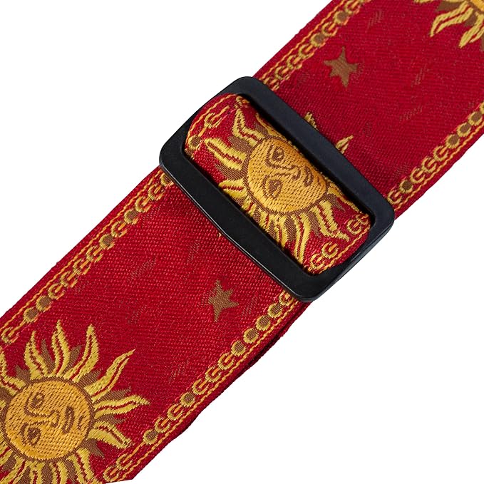 Levy’s MPJG ’60s Sun Polyester Guitar Strap – Red — view 3