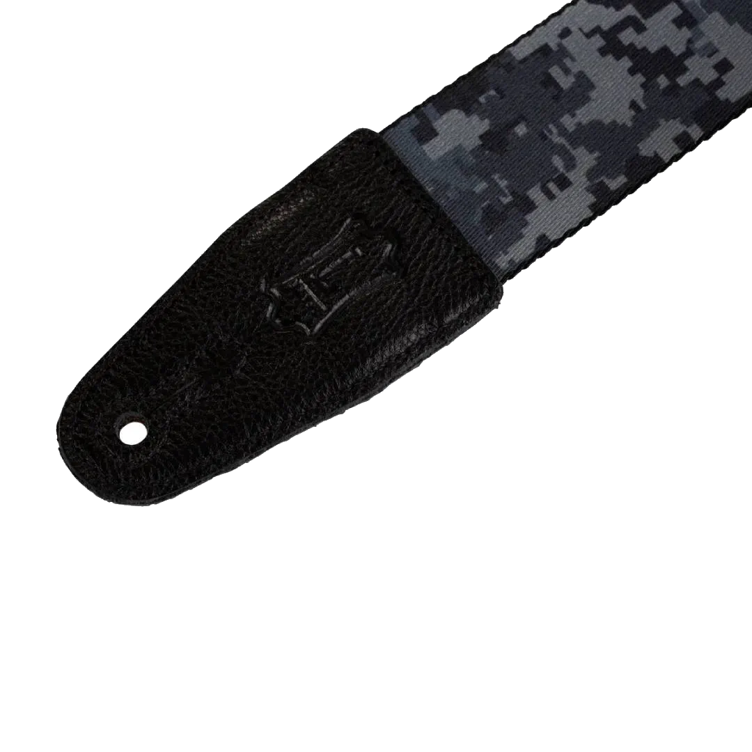 Levy’s MPS2 Polyester Guitar Strap – Black Blue Digital Camo — view 2