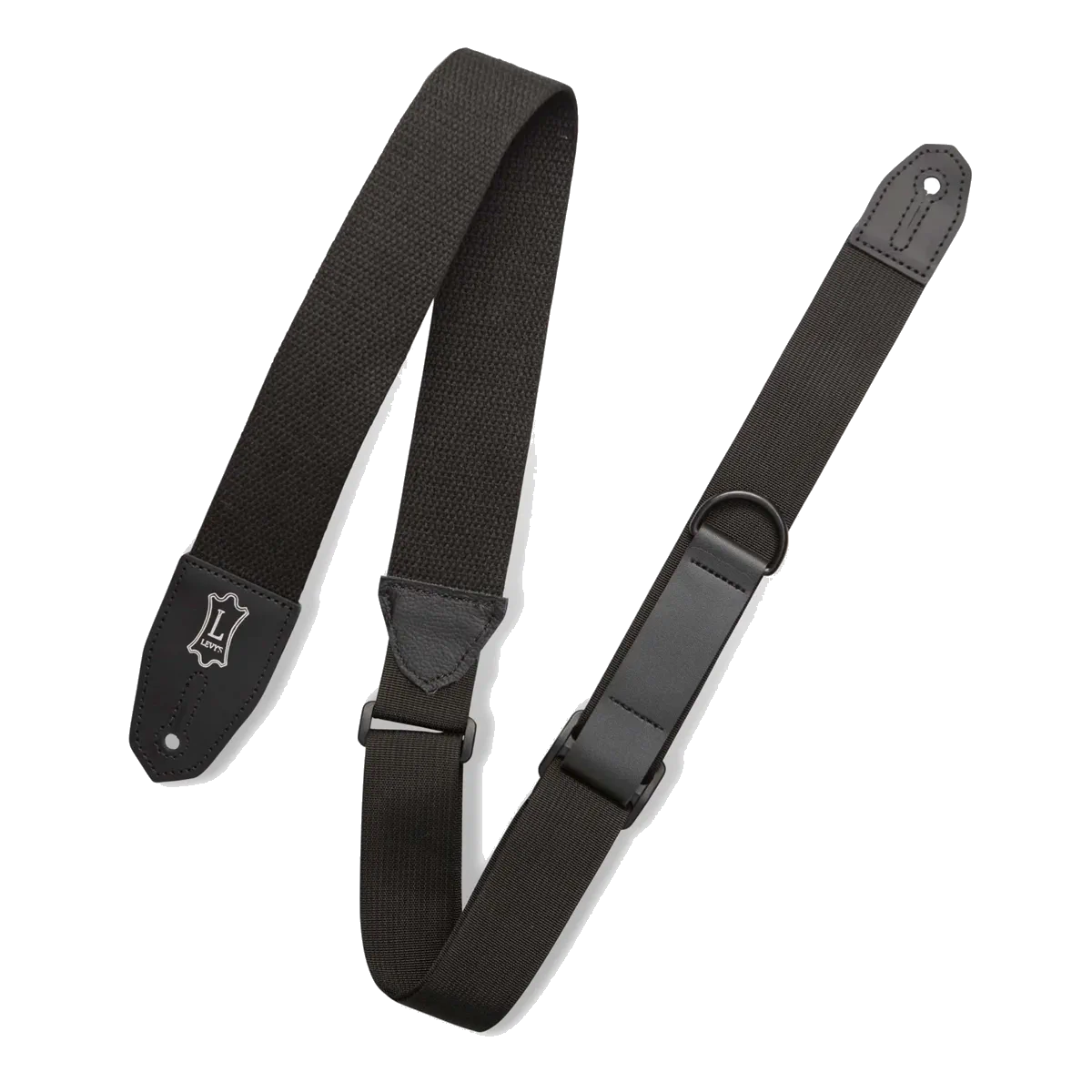Levy’s MRHCBLK 2-inch Wide Cotton Right Height Guitar Strap — view 1