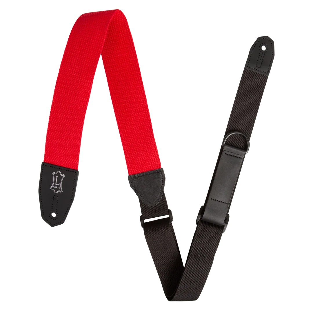 Levy’s MRHC-RED Cotton Guitar Strap – Red