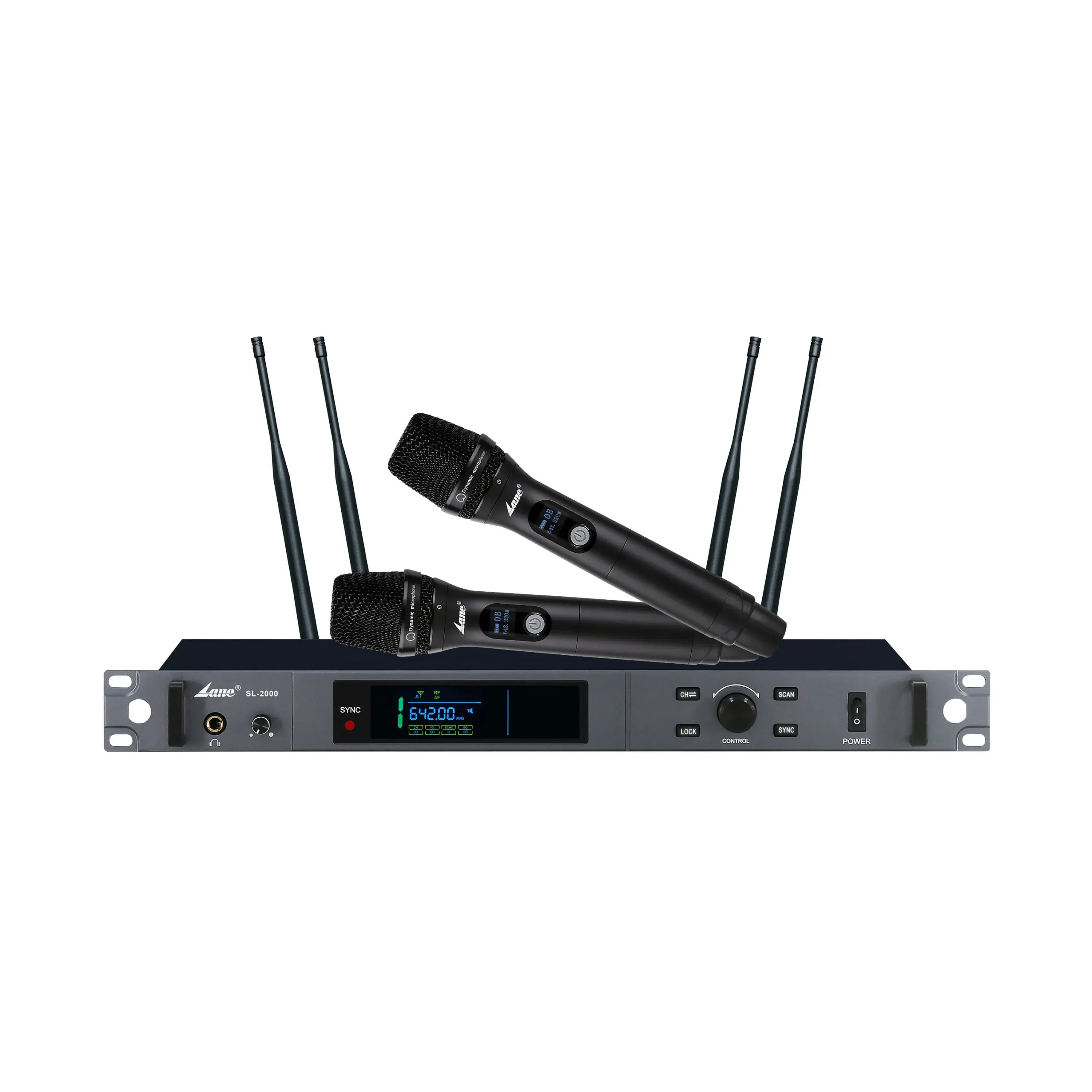 Lane Pro SL-2000 Dual Hand Wireless Microphone System
