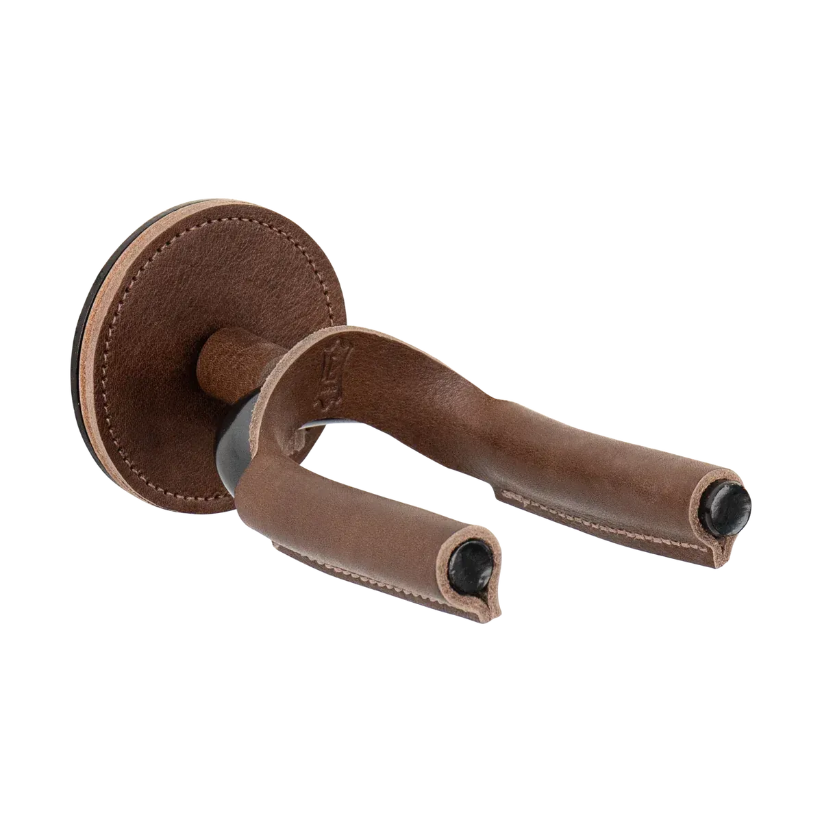 Levy Guitar Hanger Black Metal Brown Leather