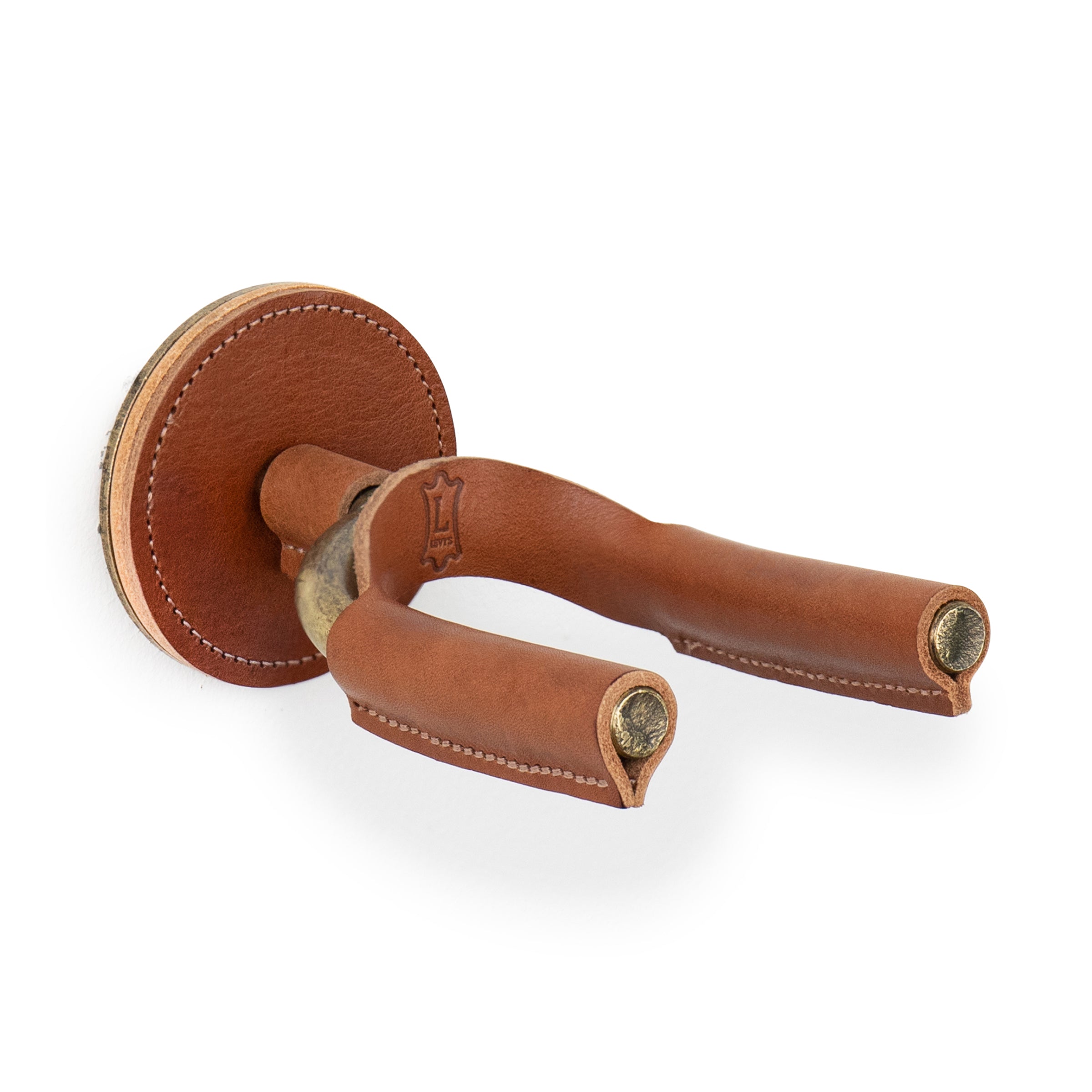 Levy’s FGHNGR Smoke Forged Guitar Hanger – Tan Leather
