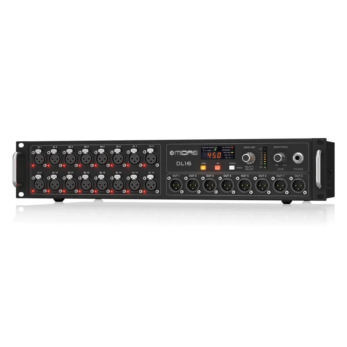 Midas DL16 16-input / 8-output Stage Box — view 2