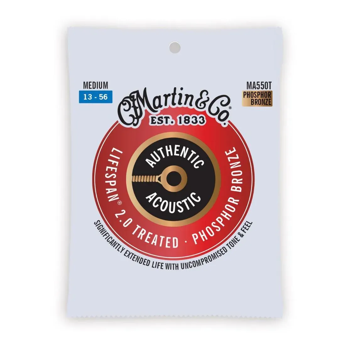 Martin Strings Authentic Acoustic Lifespan 2.0 Phosphor 13-56