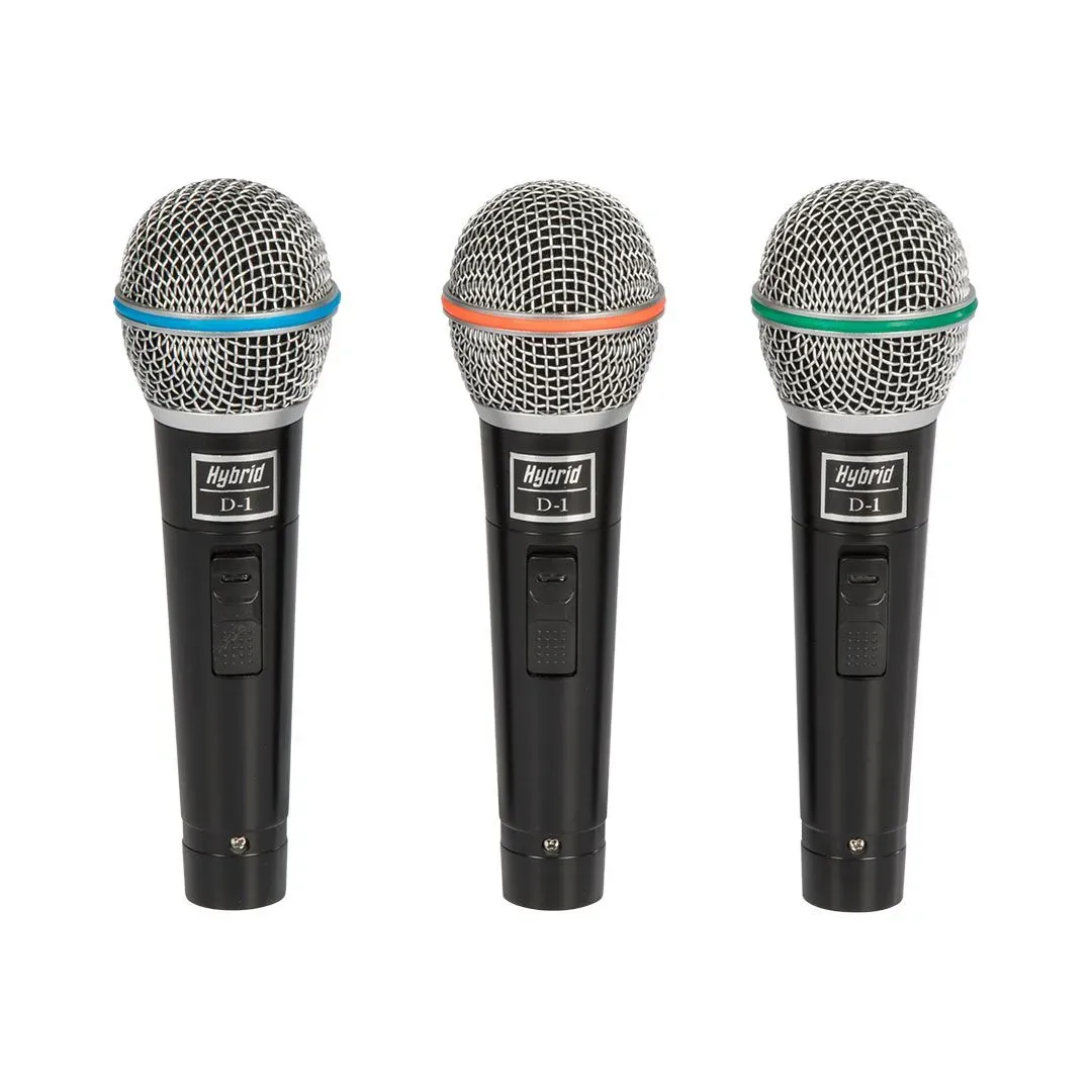 Hybrid D1 MKII (3 Pack) Dynamic Microphones with Cables