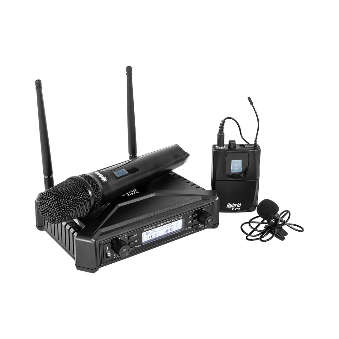 Hybrid U-DV/B Dual Handheld and Lapel Wireless System — view 1