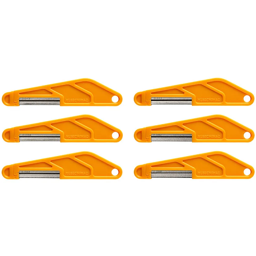 MusicNomad 6-piece Acoustic Guitar Diamond Coated Nut File Set – Light/Medium Strings — view 2