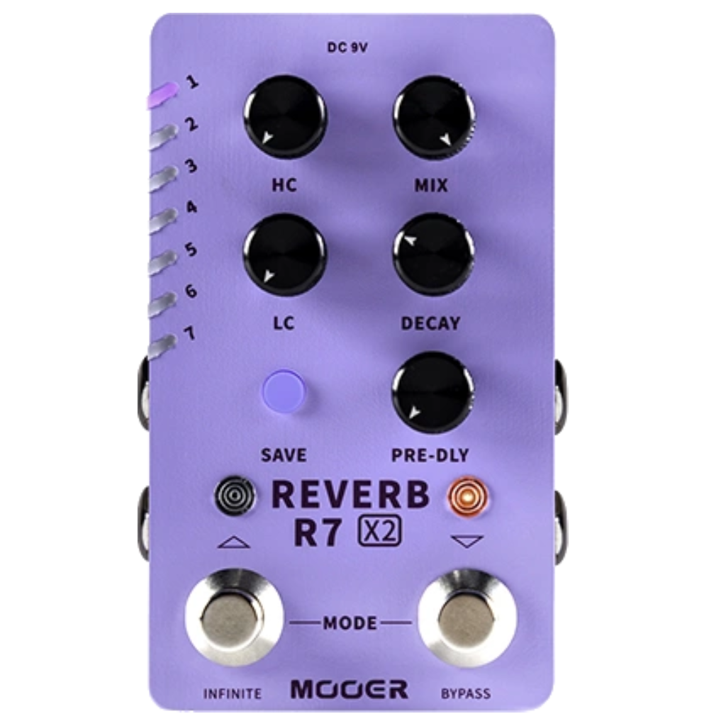 Mooer R7 Reverb X2 Stereo Reverb Pedal — view 1