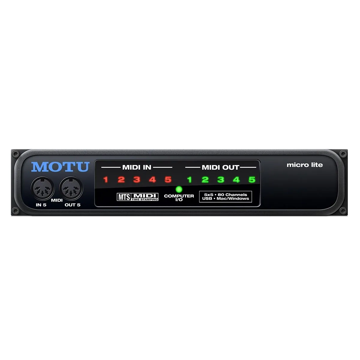 MOTU micro lite 5x5 USB MIDI Interface — view 2
