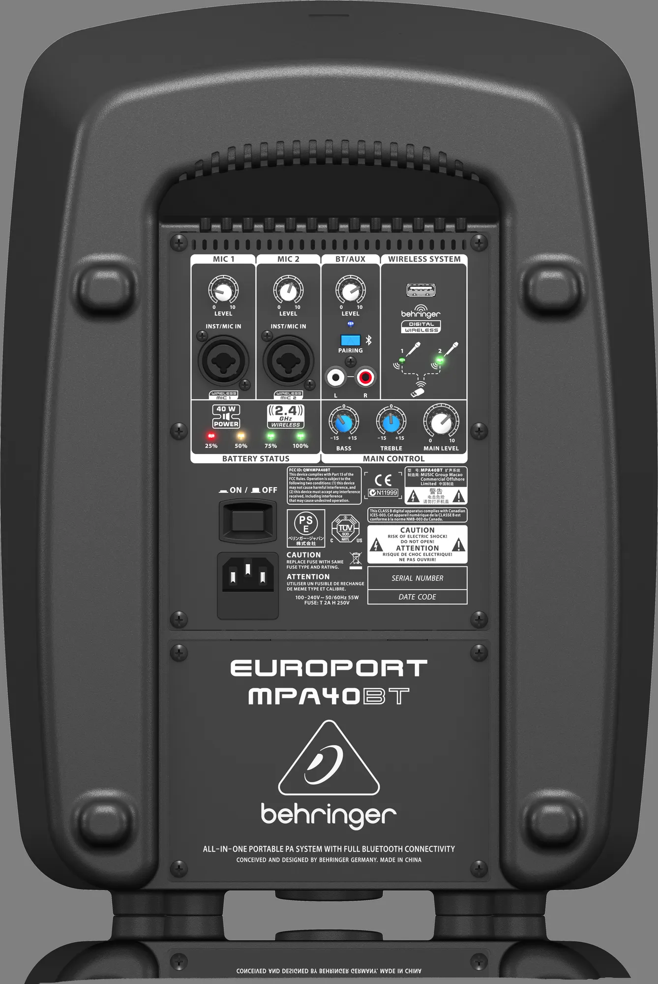 Behringer MPA40BT 40W Portable PA System — view 4