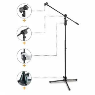 HERCULES Stands EZ Grip Tripod Microphone Stand with 2-in-1 Boom — view 2