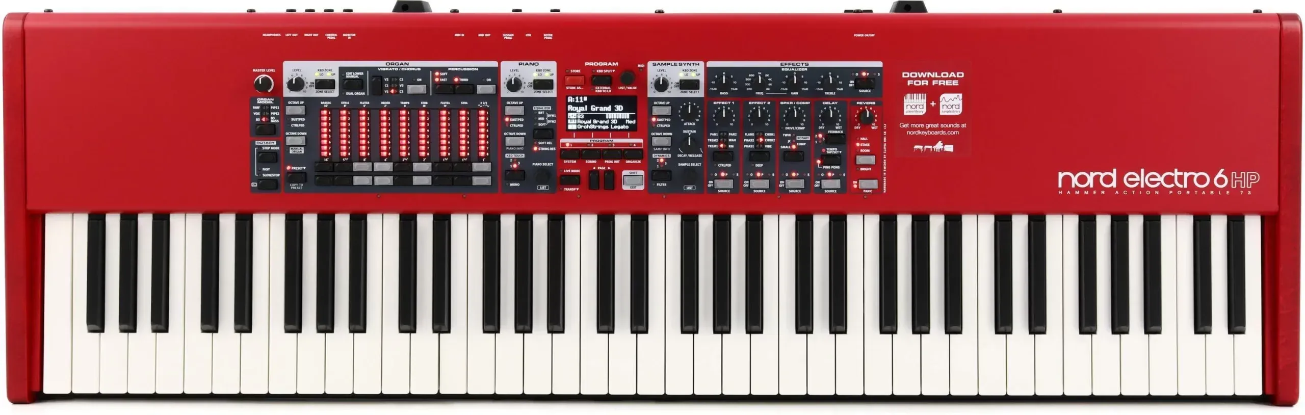 Nord Electro 6 HP 73-key Hammer Action Keyboard — view 2
