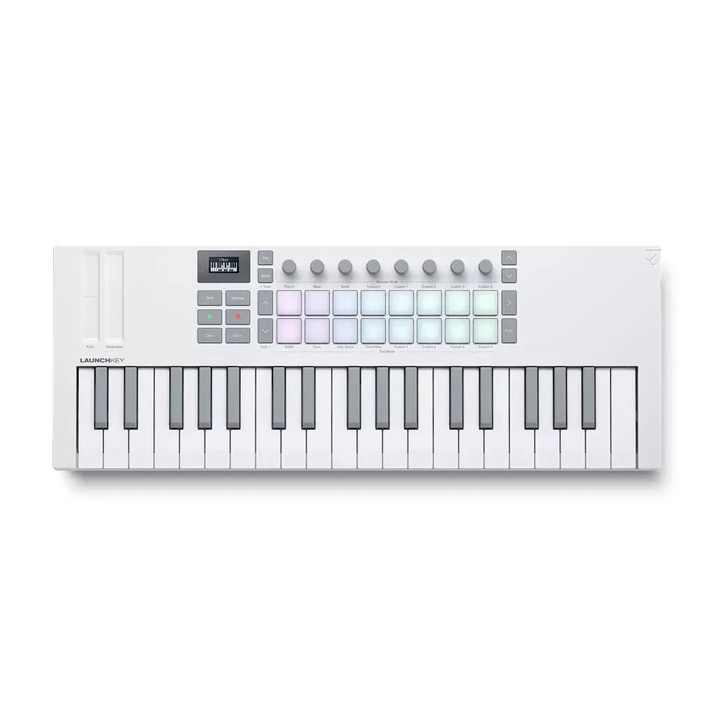 Novation Launchkey Mini 37 MK4 37-Key Keyboard Controller — White — view 1
