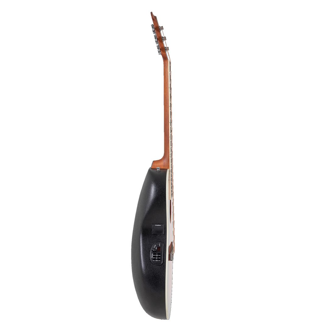 Ovation CS24P Celebrity Series Traditional Plus Mid-Depth Acoustic-Electric Guitar – Nutmeg Burled Maple — view 3