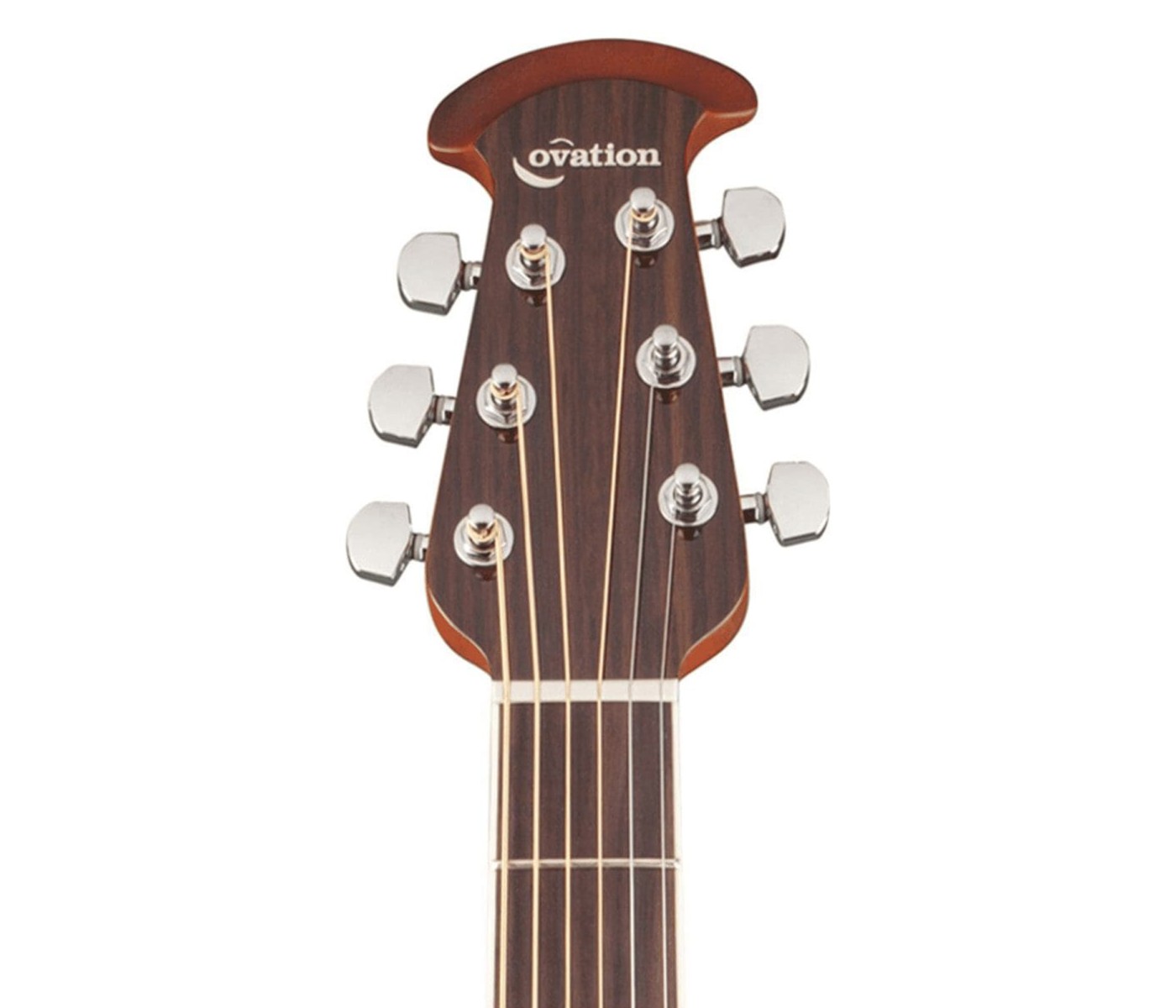 Ovation CS24P Celebrity Series Traditional Plus Mid-Depth Acoustic-Electric Guitar – Nutmeg Burled Maple — view 5