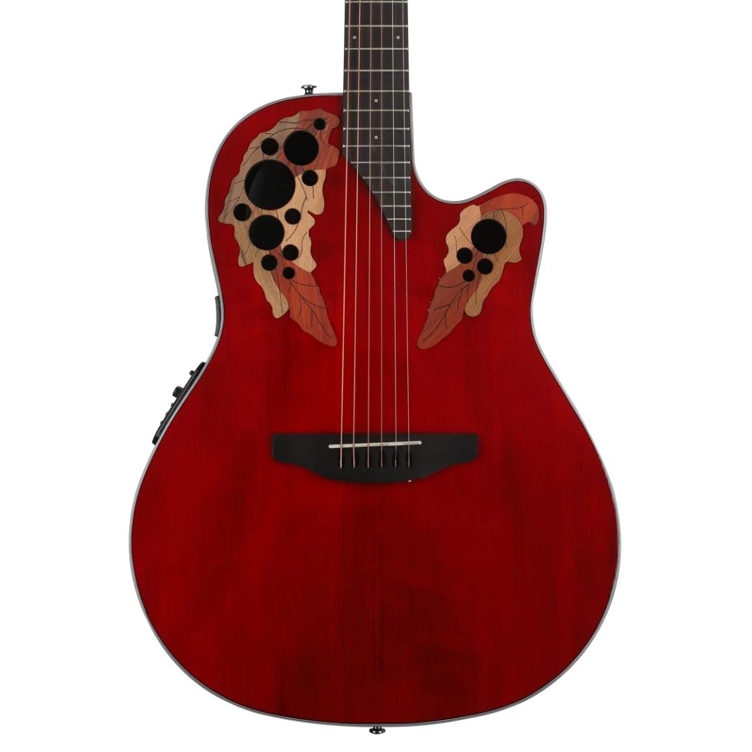 Ovation Elite Celebrity Acoustic-electric Guitar – Ruby Red — view 1