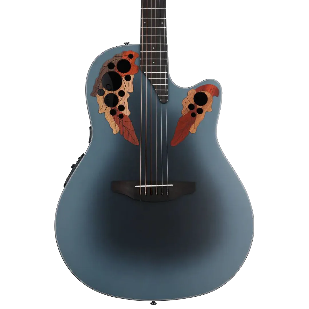 Ovation Celebrity Elite CE44-RBB Mid-Depth Acoustic-Electric Guitar – Reverse Blue Burst — view 1