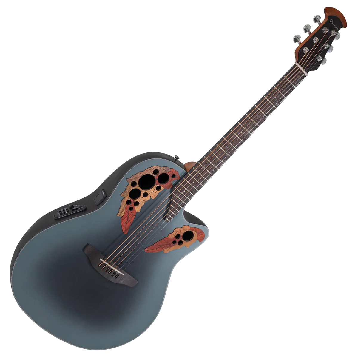 Ovation Celebrity Elite CE44-RBB Mid-Depth Acoustic-Electric Guitar – Reverse Blue Burst — view 2