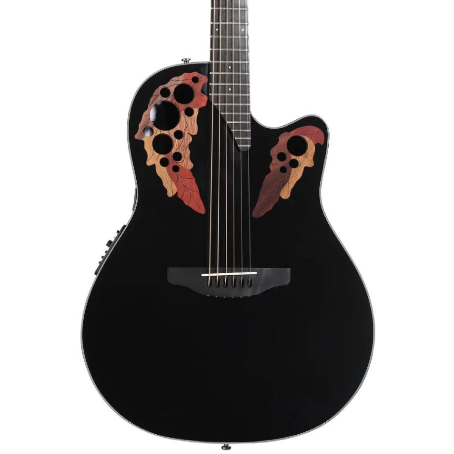 Ovation Elite Celebrity Mid-depth 12-string Acoustic-electric Guitar – Black — view 1