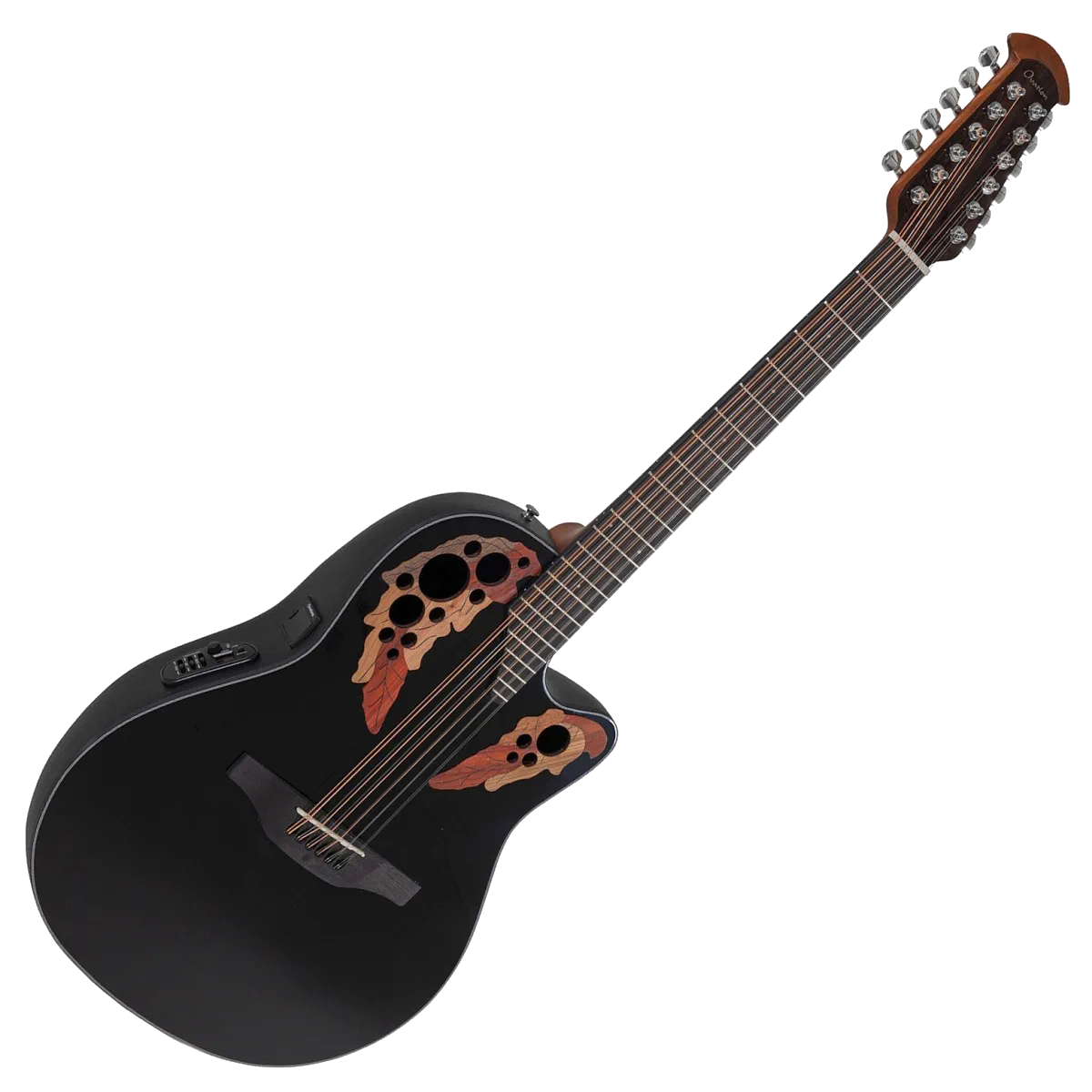 Ovation Elite Celebrity Mid-depth 12-string Acoustic-electric Guitar – Black — view 2