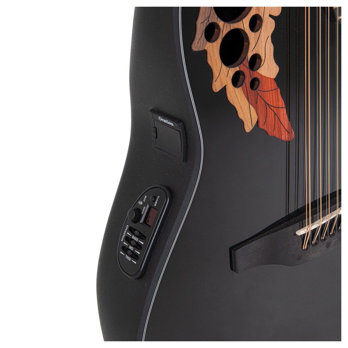 Ovation Elite Celebrity Mid-depth 12-string Acoustic-electric Guitar – Black — view 5