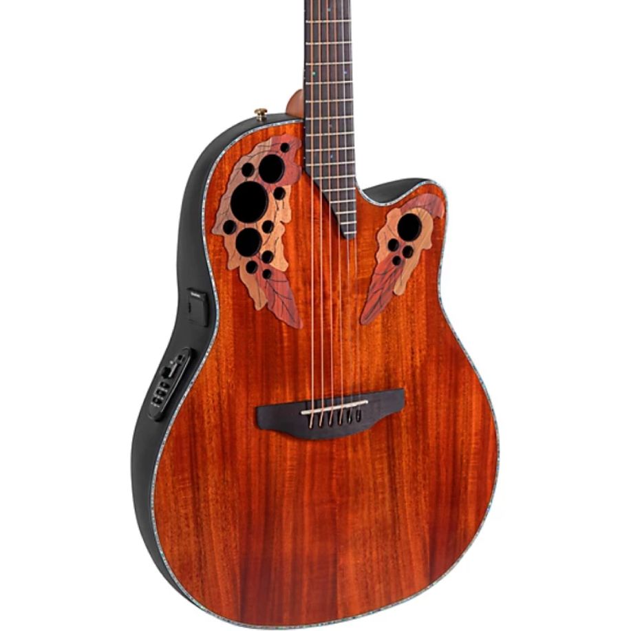 Ovation Celebrity Elite Plus CE44P-FKOA Mid-Depth Acoustic-Electric Guitar – Natural Koa — view 1