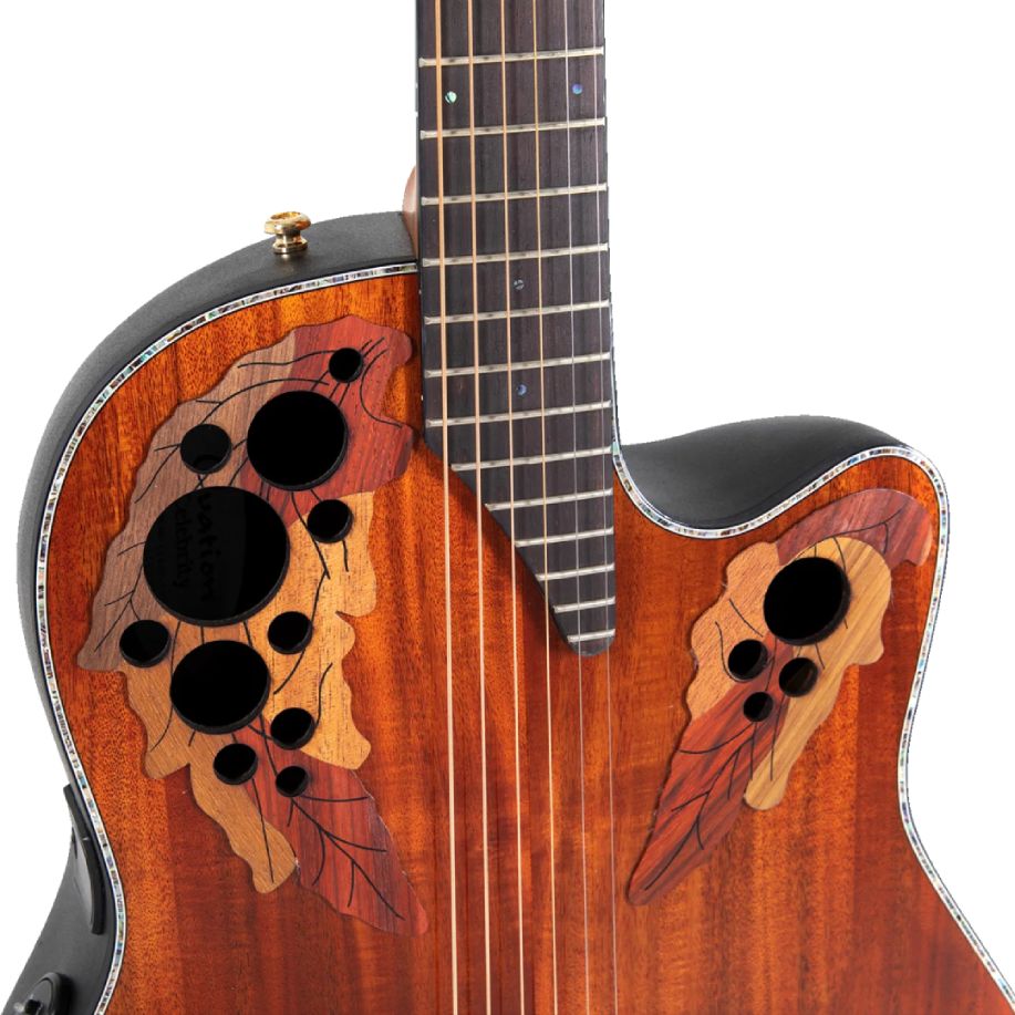Ovation Celebrity Elite Plus CE44P-FKOA Mid-Depth Acoustic-Electric Guitar – Natural Koa — view 3