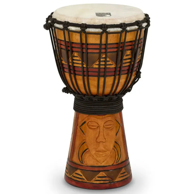 Toca Origins Series 10 inch Rope Tuned Wood Djembe (Tribal Mask)