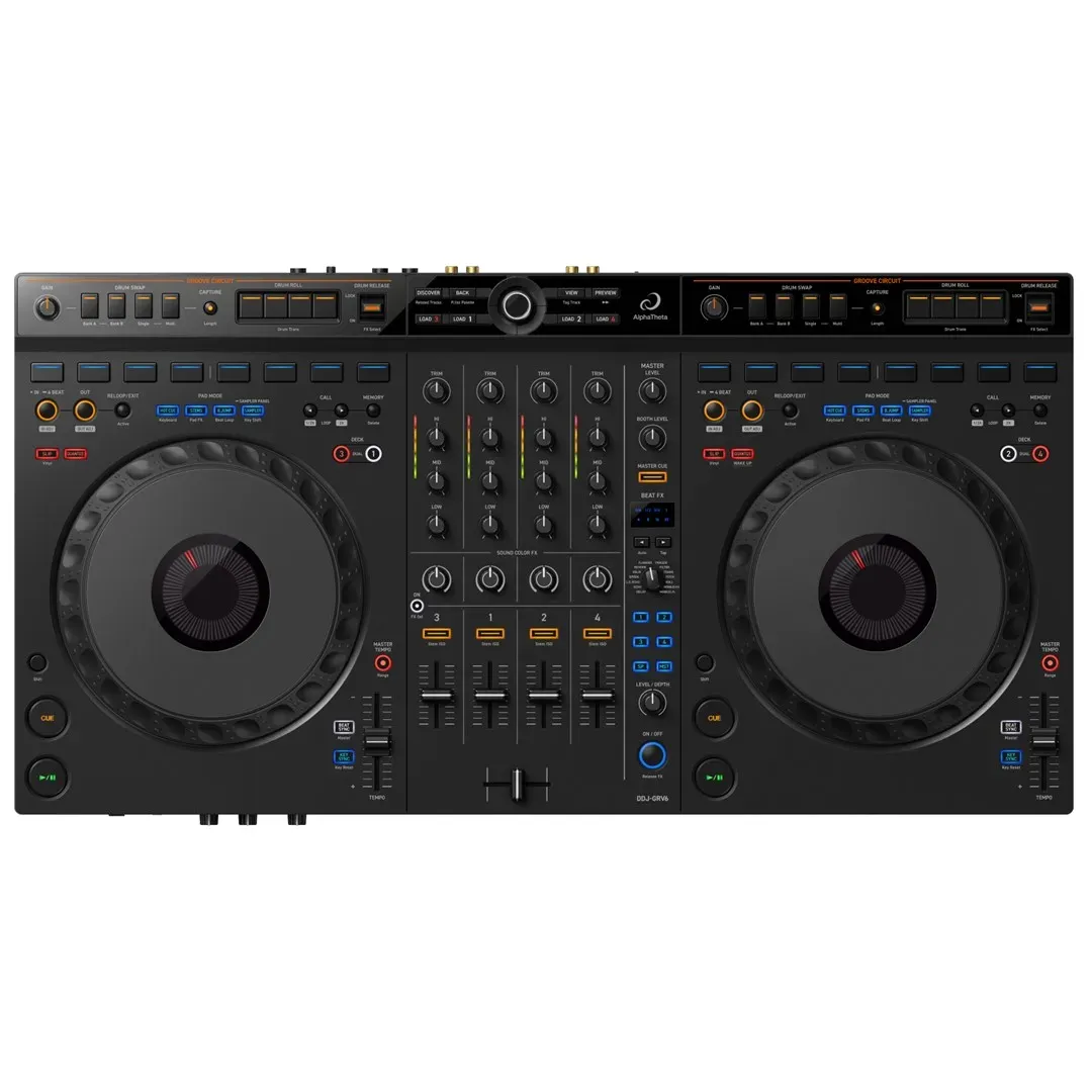 AlphaTheta DDJ-GRV6 4-channel DJ Controller with Groove Circuit — view 1