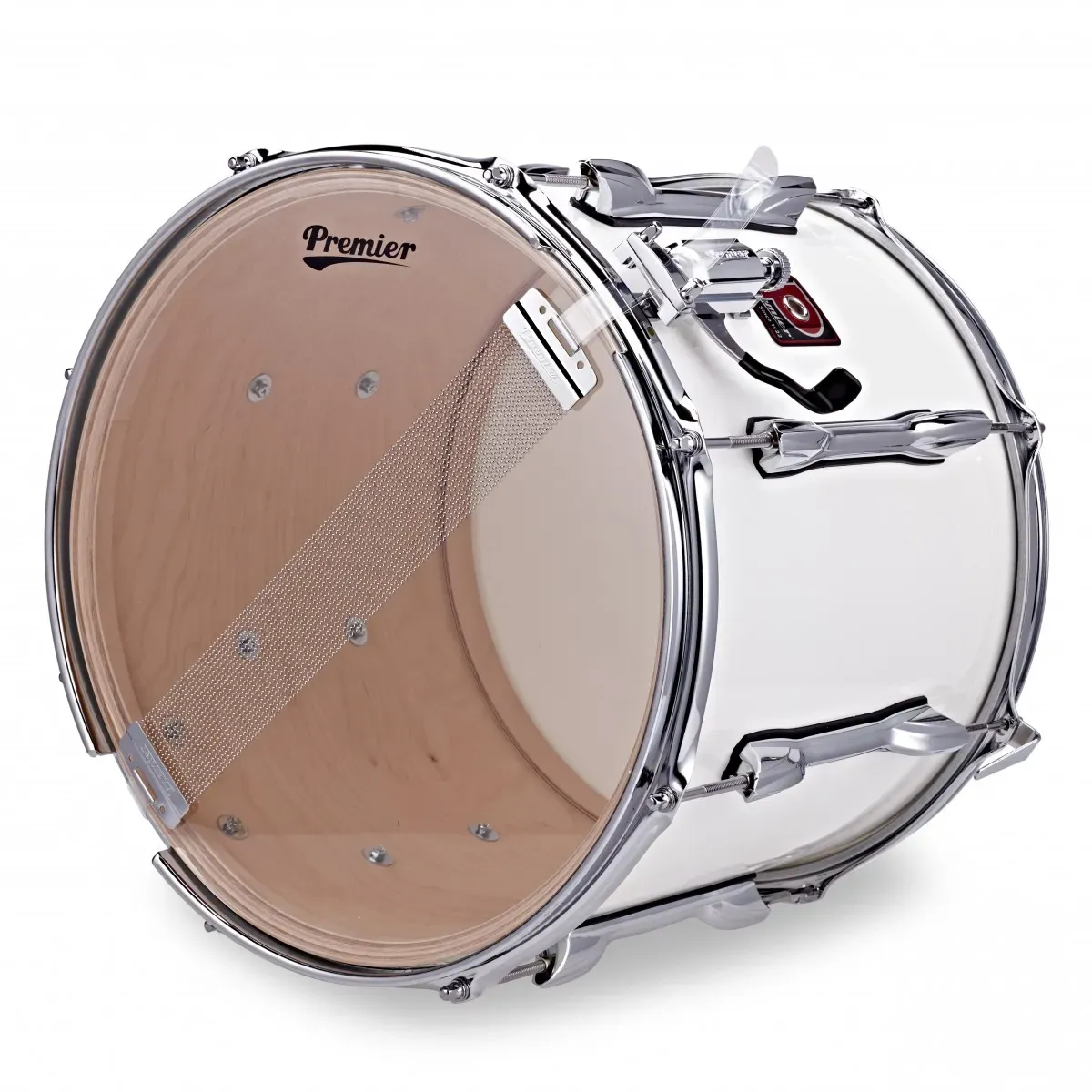 Premier Marching Traditional 14 x 12 inch Snare Drum - Ivory White — view 3