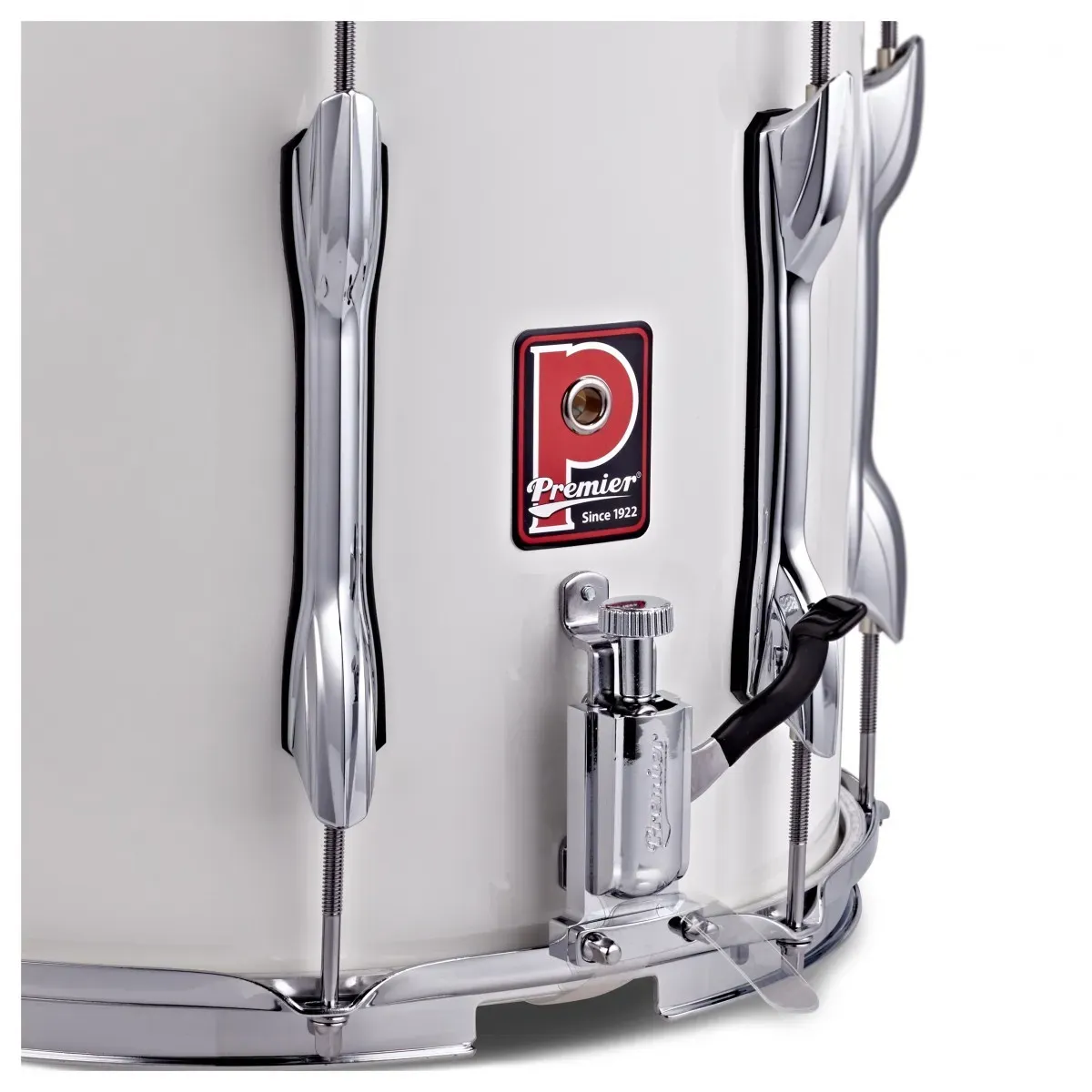 Premier Marching Traditional 14 x 12 inch Snare Drum - Ivory White — view 5
