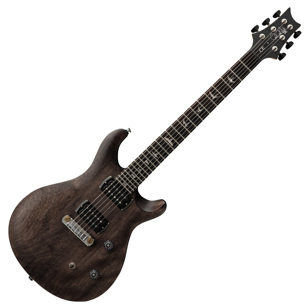 PRS SE CE24 Standard Stoptail Satin Electric Guitar – Charcoal — view 2