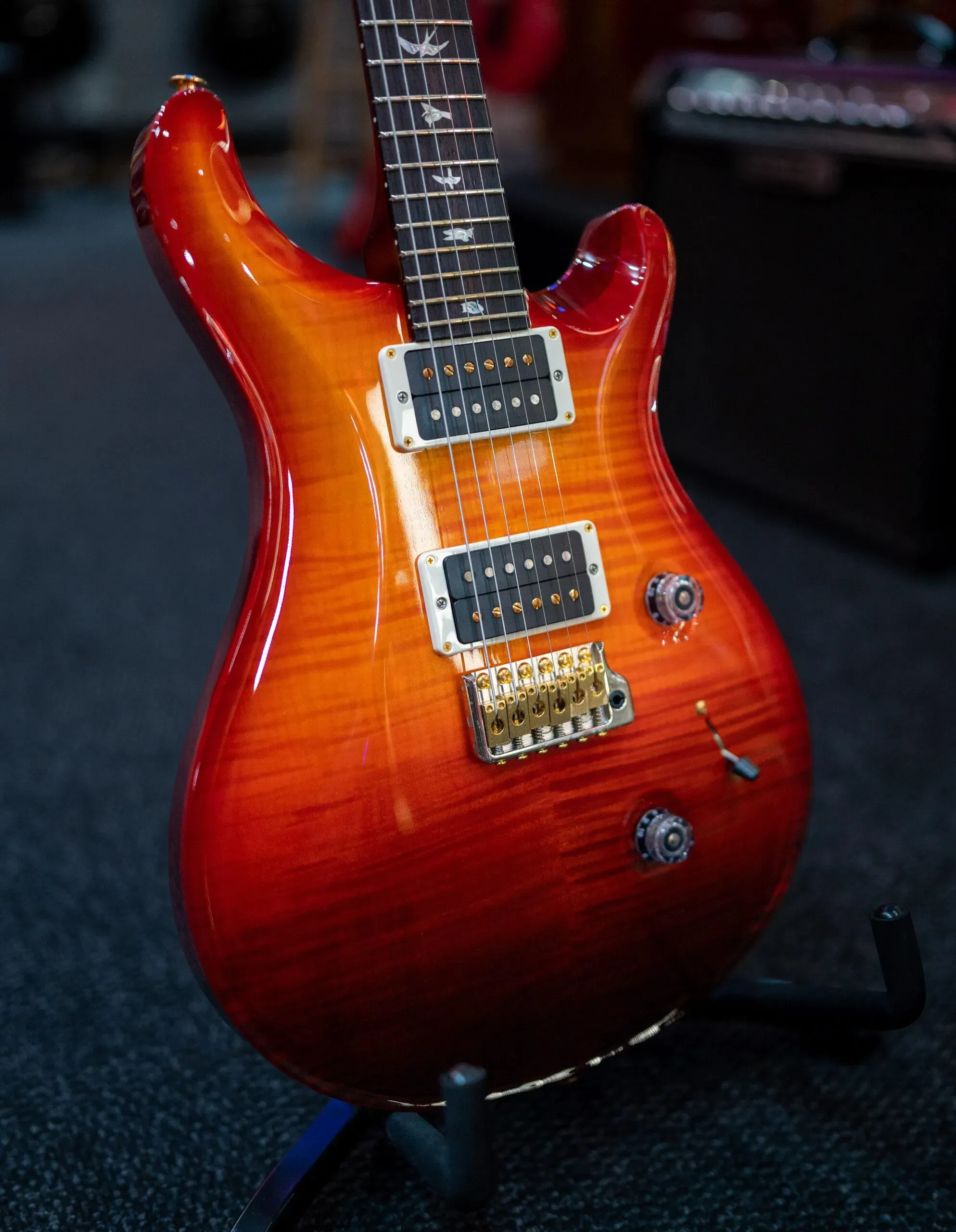 PRS CORE Custom 24 Sunset Fade 10 Top Flame Maple Electric Guitar — view 1