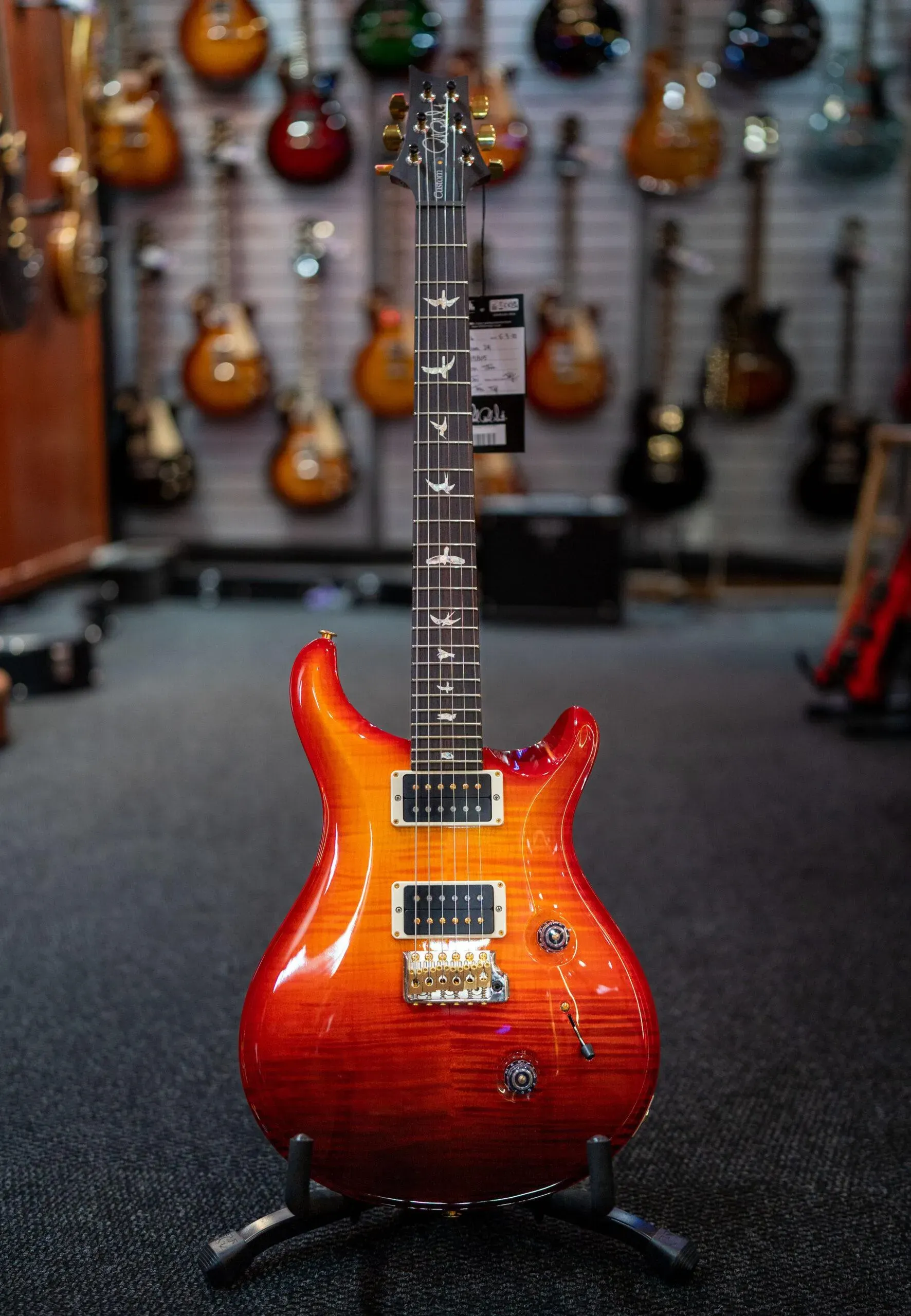 PRS CORE Custom 24 Sunset Fade 10 Top Flame Maple Electric Guitar — view 2