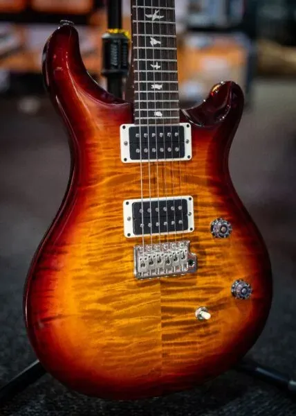 PRS CE 24 Flame Top with Birds Electric Guitar – Vintage Sunburst — view 2