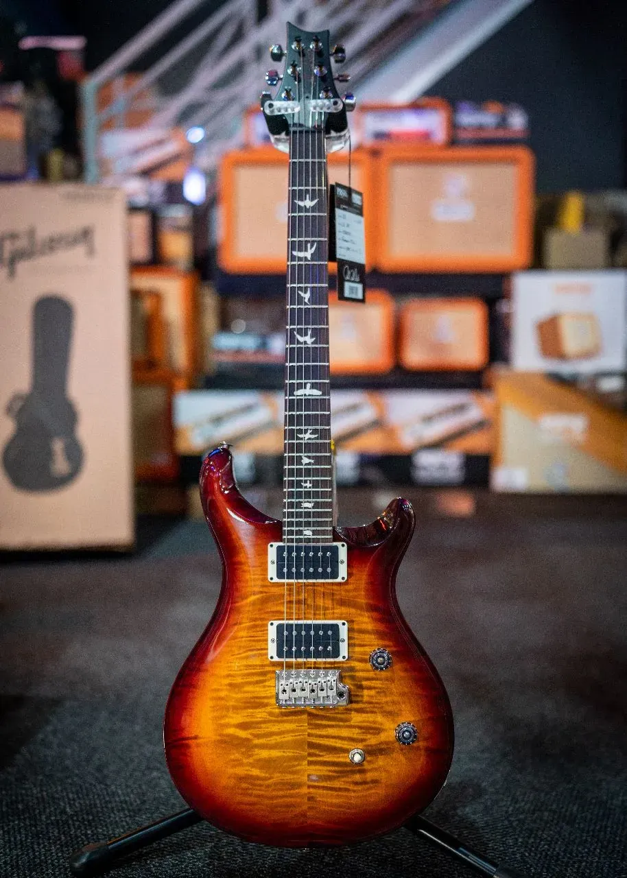 PRS CE 24 Flame Top with Birds Electric Guitar – Vintage Sunburst — view 3