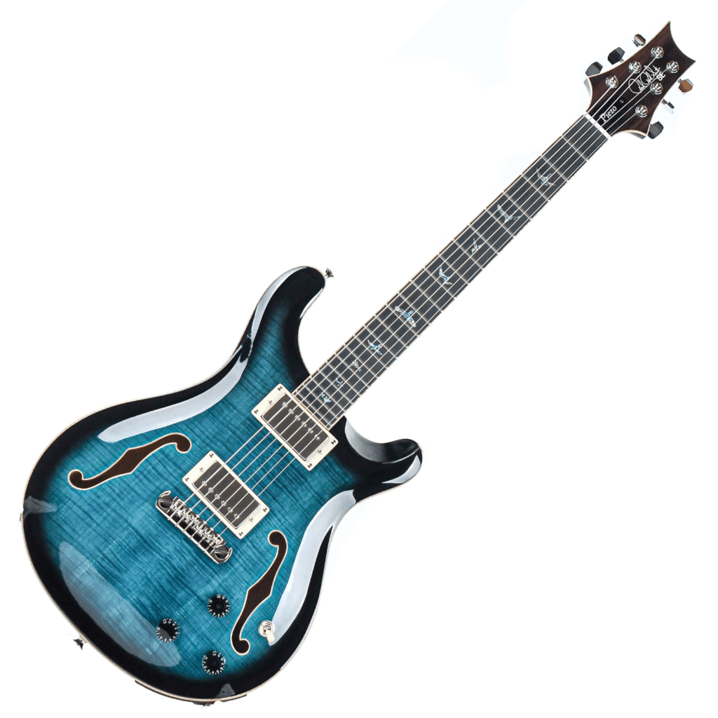 PRS SE Hollowbody II Piezo Electric Guitar – Peacock Blue — view 2