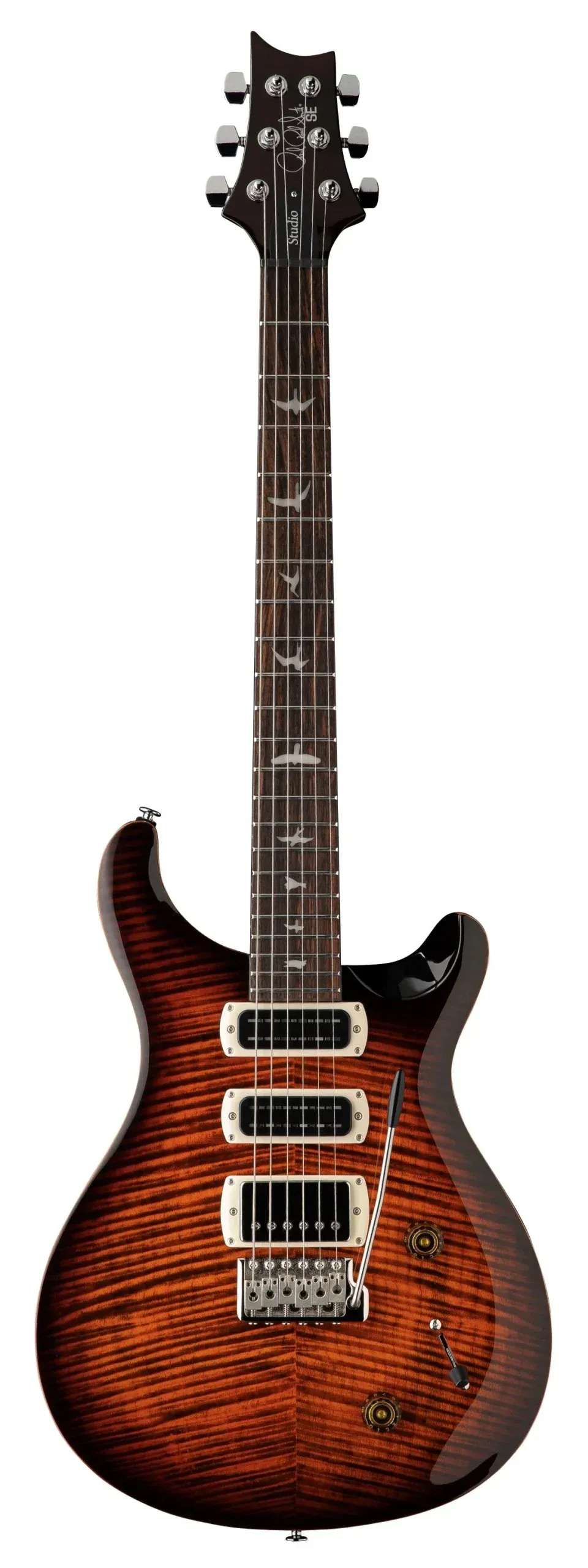 PRS SE Studio Electric Guitar - Orange Tiger Smokeburst — view 2