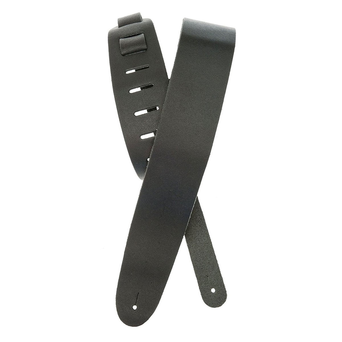 D’Addario 2.5-inch Basic Classic Leather Guitar Strap – Black — view 1