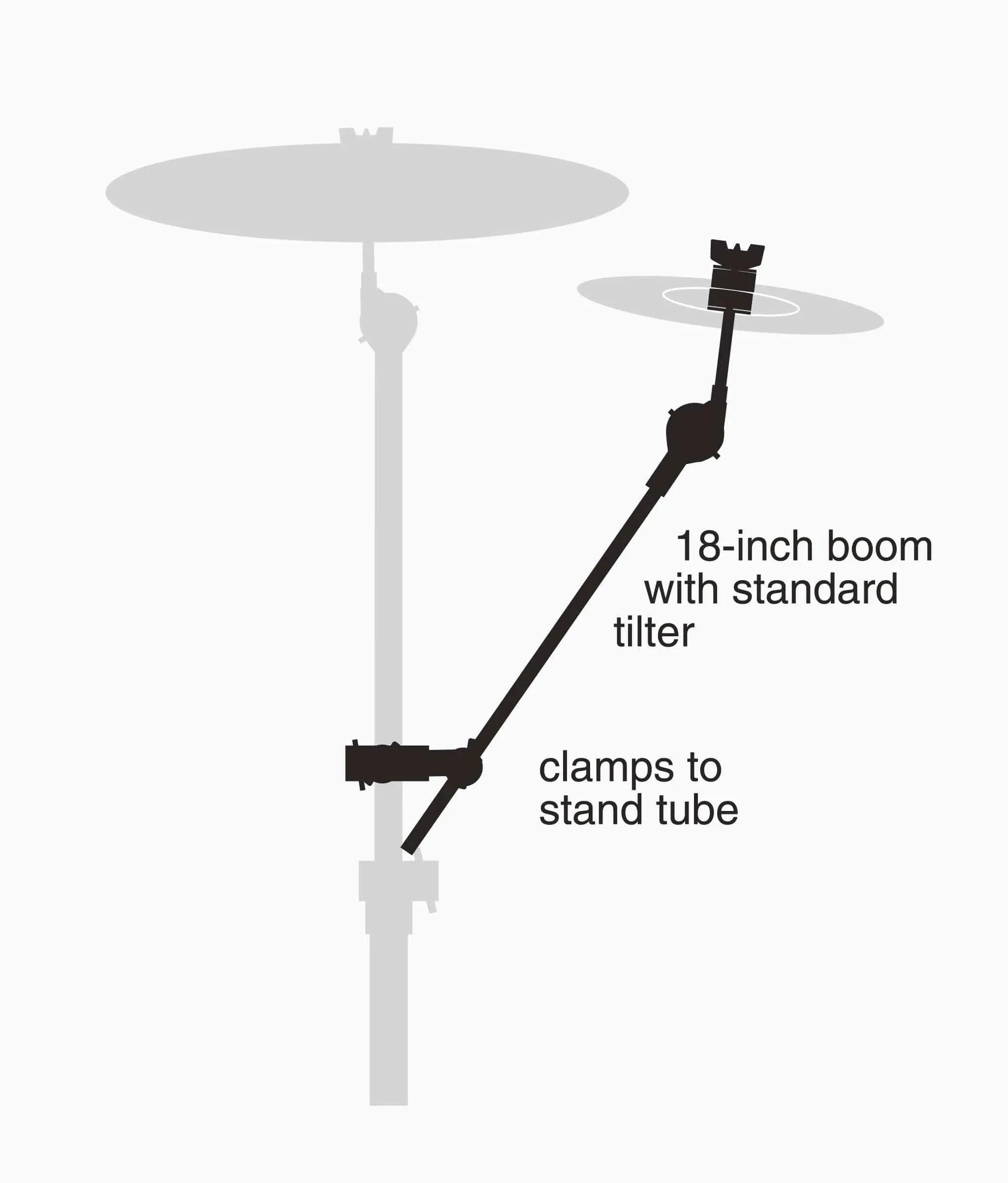 Gibraltar SC-CLBAC 18 inch Cymbal Arm with Rotating Grabber Clamp — view 2