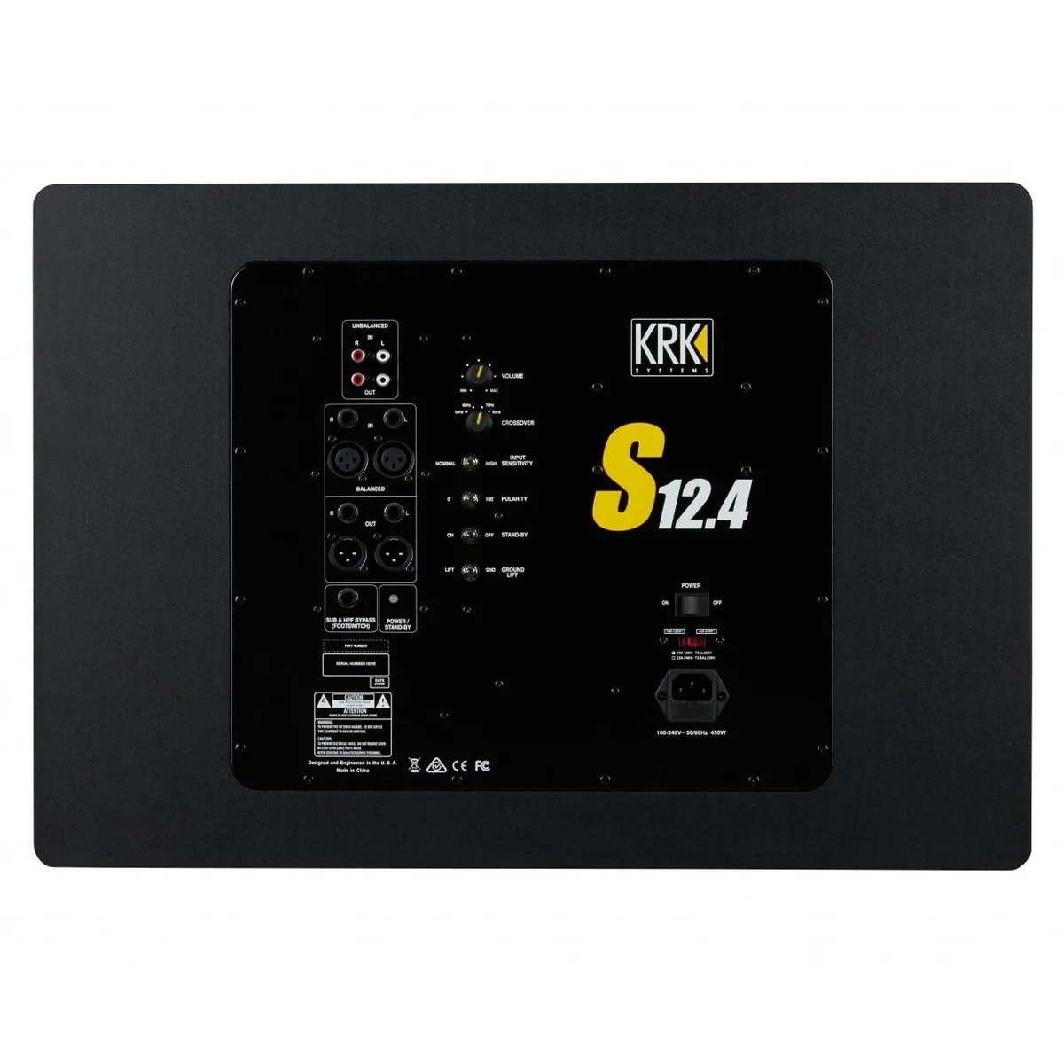 KRK S12.4 12 inch Powered Studio Subwoofer — view 3