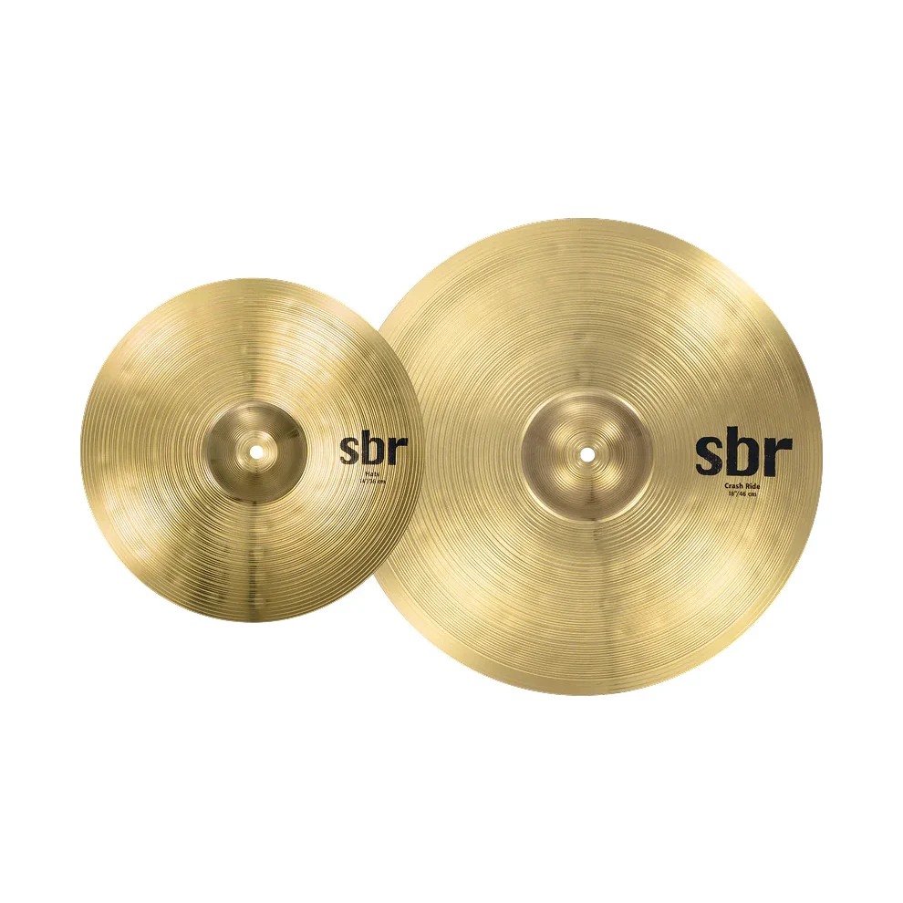 Sabian SBR Cymbal 2-Pack – 14 inch Hi-Hats – 18 inch Crash Ride Cymbals