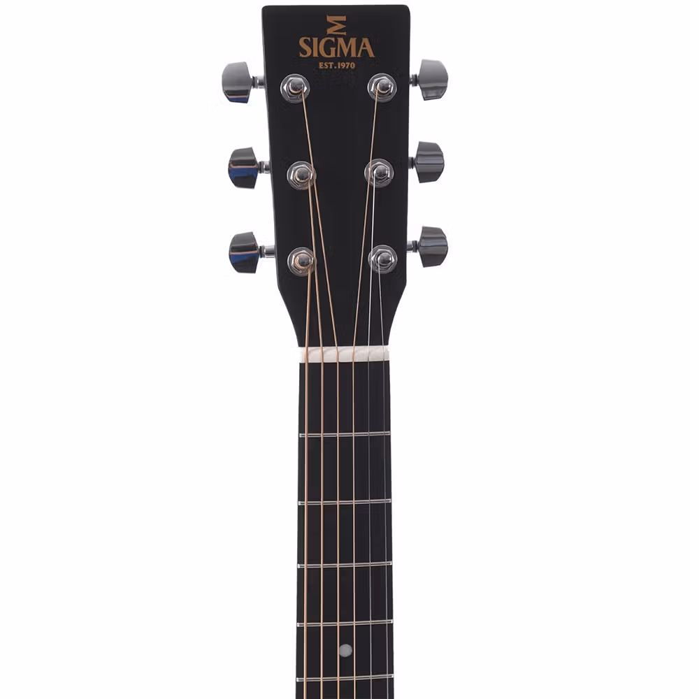 Sigma DMCE-BKB Acoustic-Electro Dreadnought – Satin Blackburst — view 3