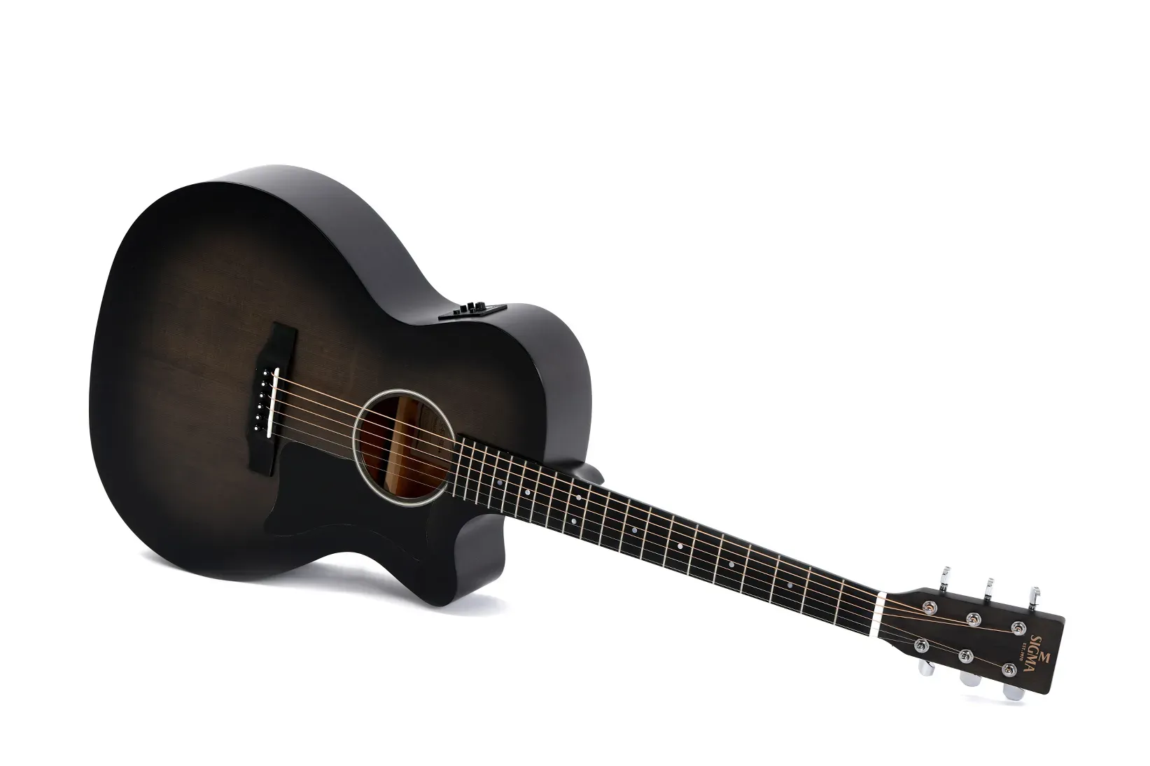 Sigma GMC STE BKB Acoustic Electric Guitar – Black Burst — view 2