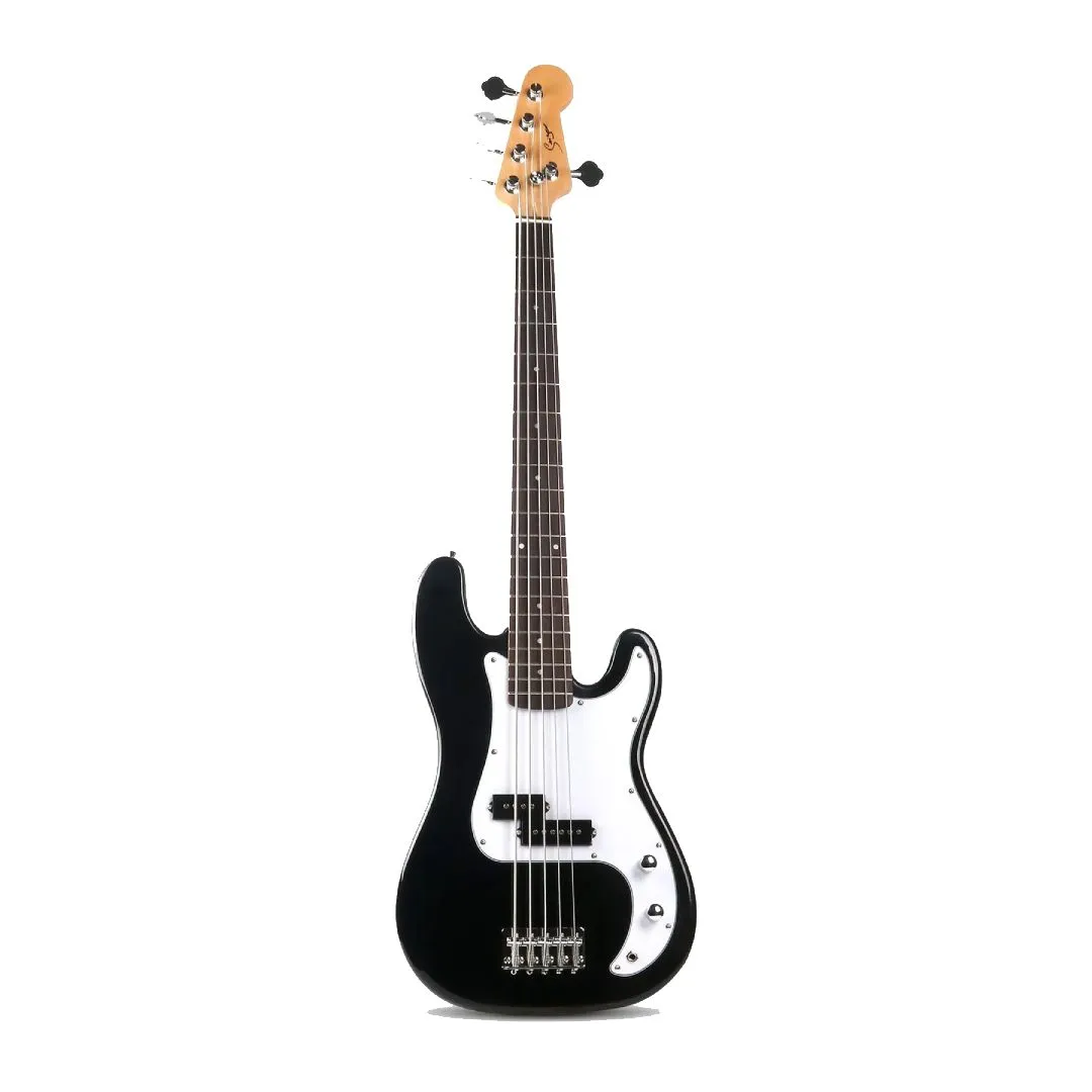 Smiger G-B1-5 5-String Electric Bass Guitar – Black — view 2