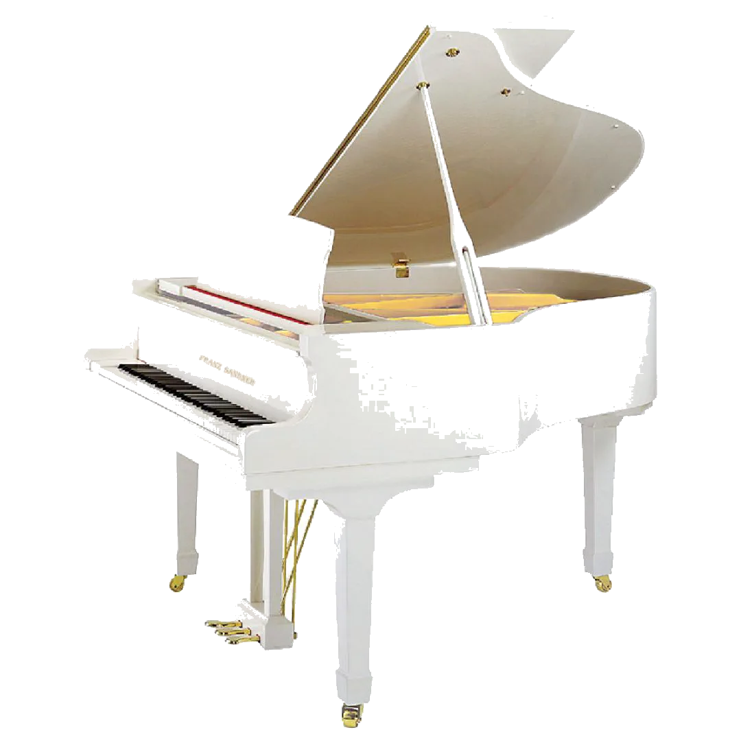 Sandner SG151 Baby Grand Piano in Polished White