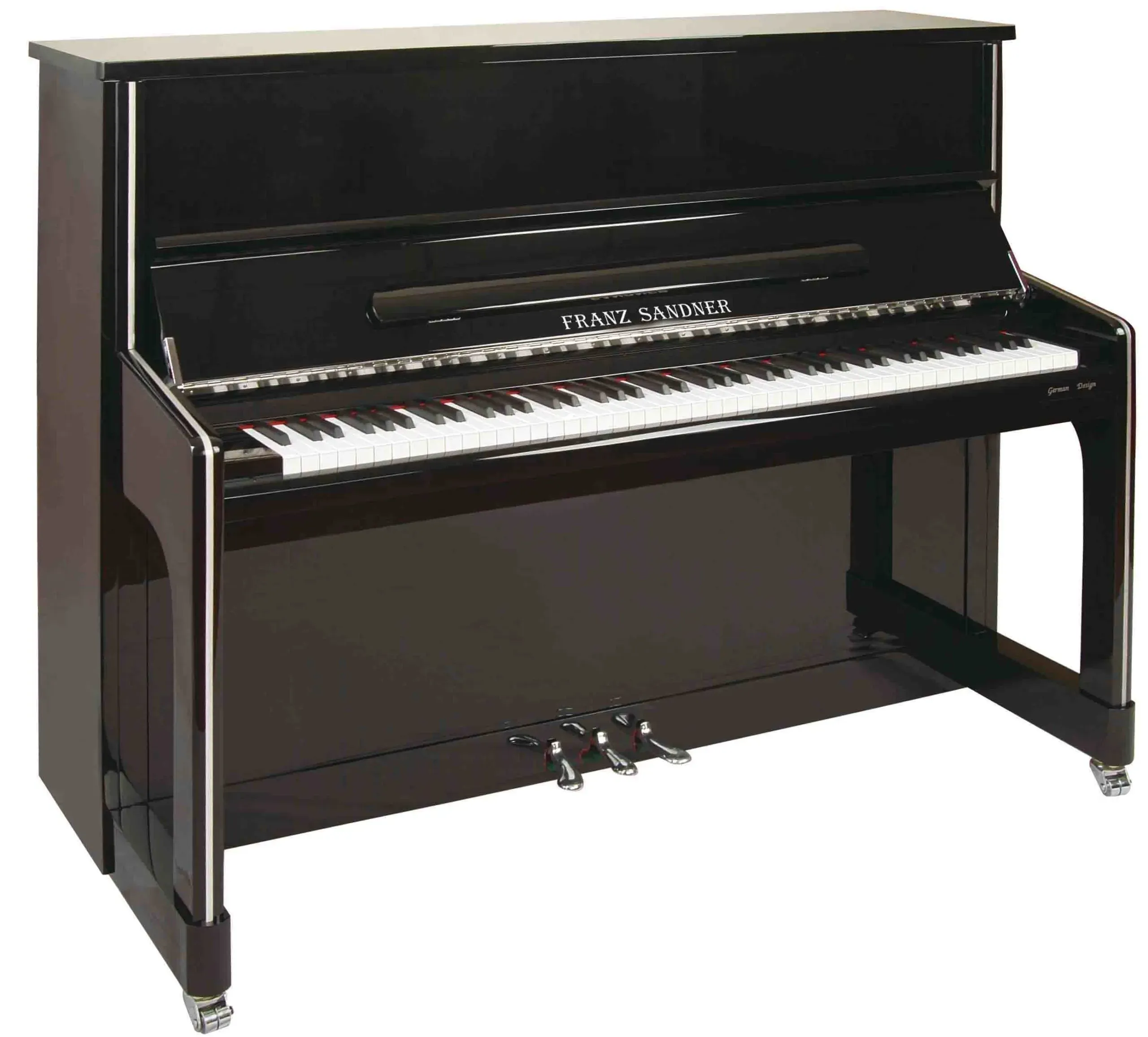 Sandner Upright Piano Black Satin SP210B