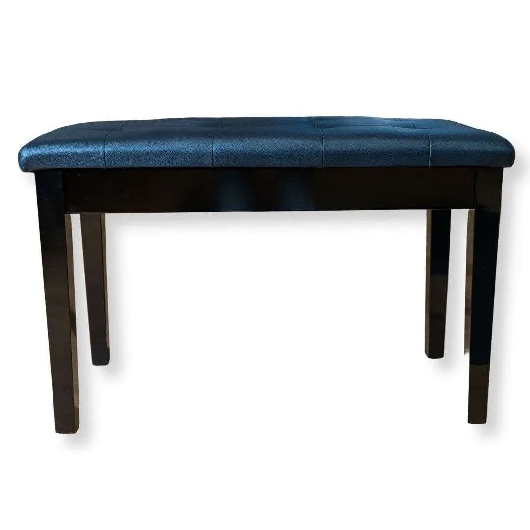 Sandner SPB12BK Piano Bench - Polished Black, Straight Legs — view 3